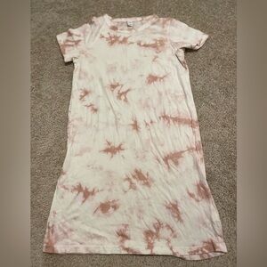 Old Navy Pink and White Tie-Dye Dress Women’s Size Small